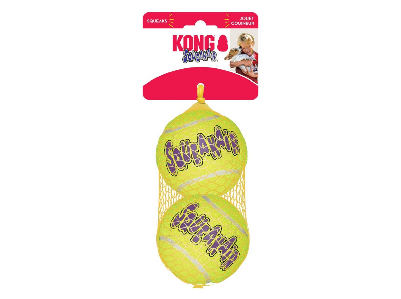 BRINQUEDO PARA CÃO KONG SQUEAKER BOLA DE TÉNIS GRANDE