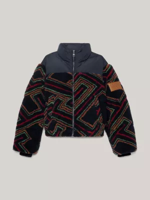 Jaqueta puffer Tommy x Pendleton New York Stripe TH Monogram