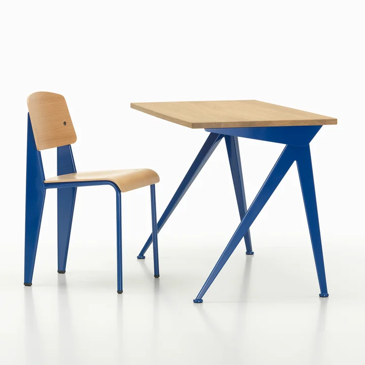Vitra - Prouvé Standard Stuhl, Eiche natur / Blé Vert (Filzgleiter)