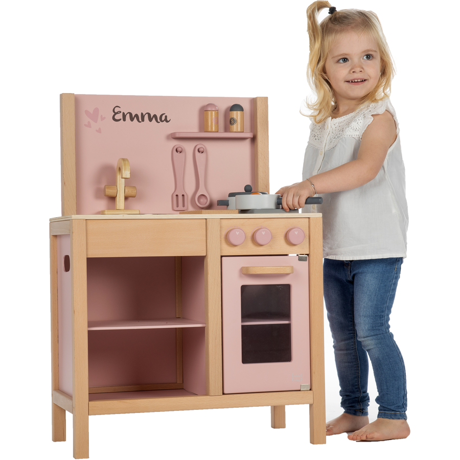 Beyounic Holzküche Kinderküche in rosa