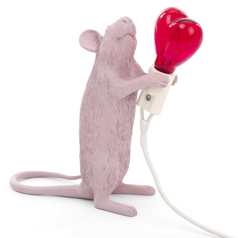 Seletti Mouse Standing Valentine's Day tafellamp USB