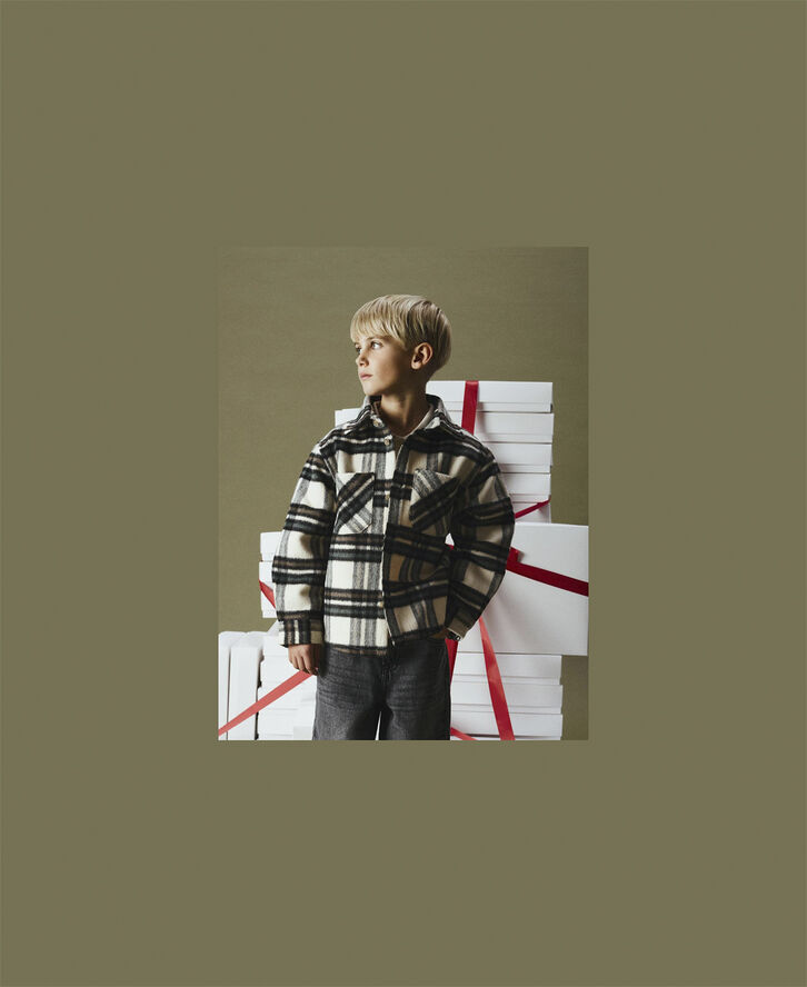 Name It NKMREMOLLE LS OVERSHIRT Summer sand