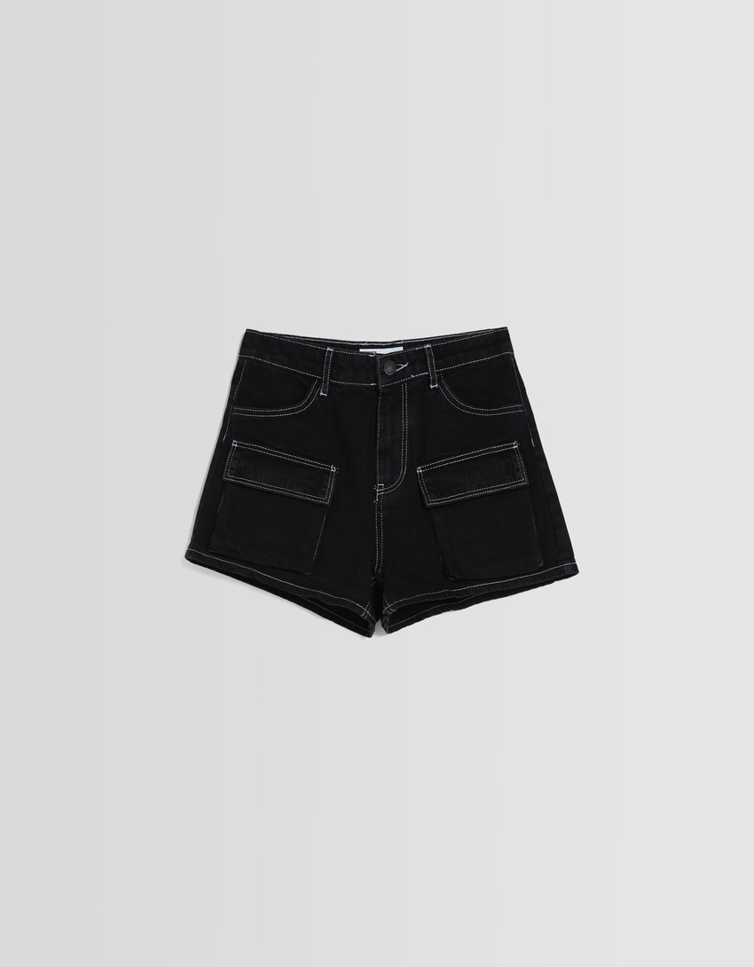 bermudas cargo de jeans