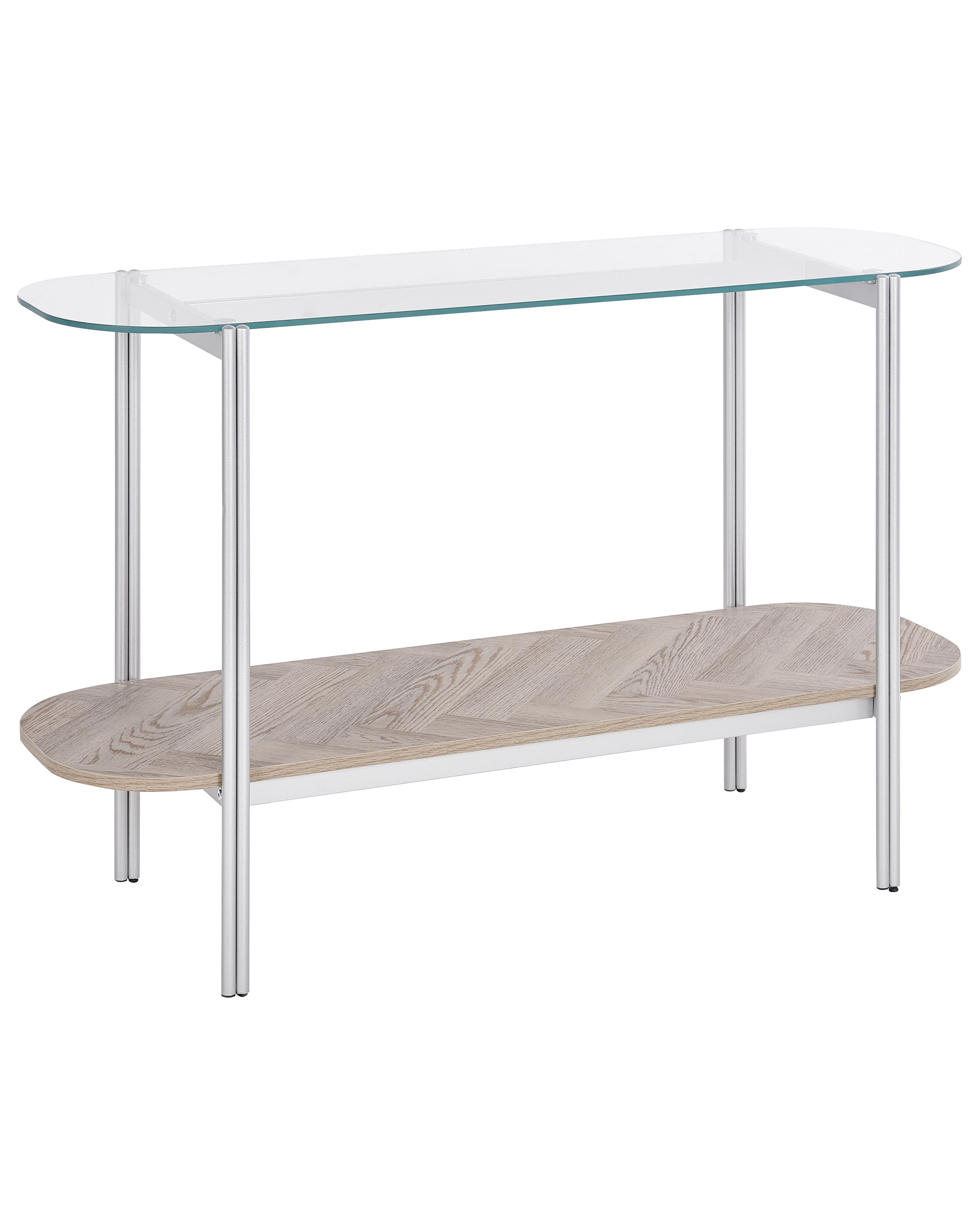 Sidetable LOVELL Veiligheidsglas Zilver
