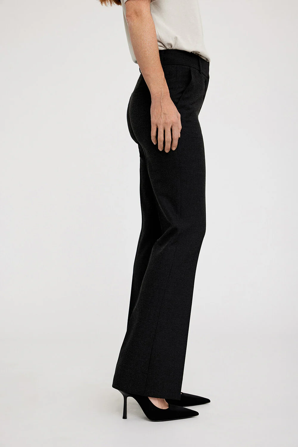 Five Units  Clara habitbukser - Dark Grey Melange