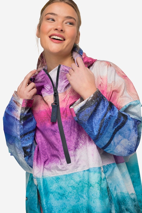 Funktions-Regencape, Unisex, Print, Kapuze