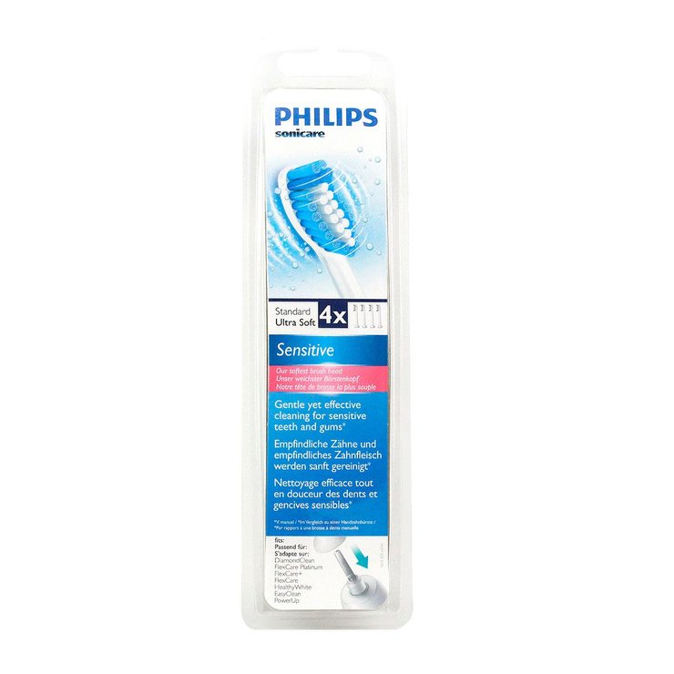 Têtes de brosse à dents Sensitive 4 têtes Standard