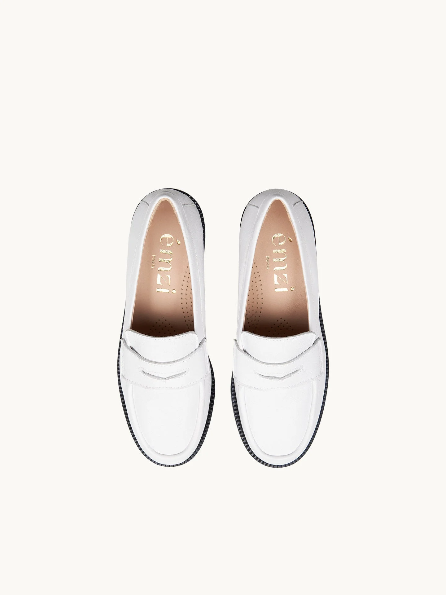 LISSA WHITE - Mocassins en cuir nappa | Blanc