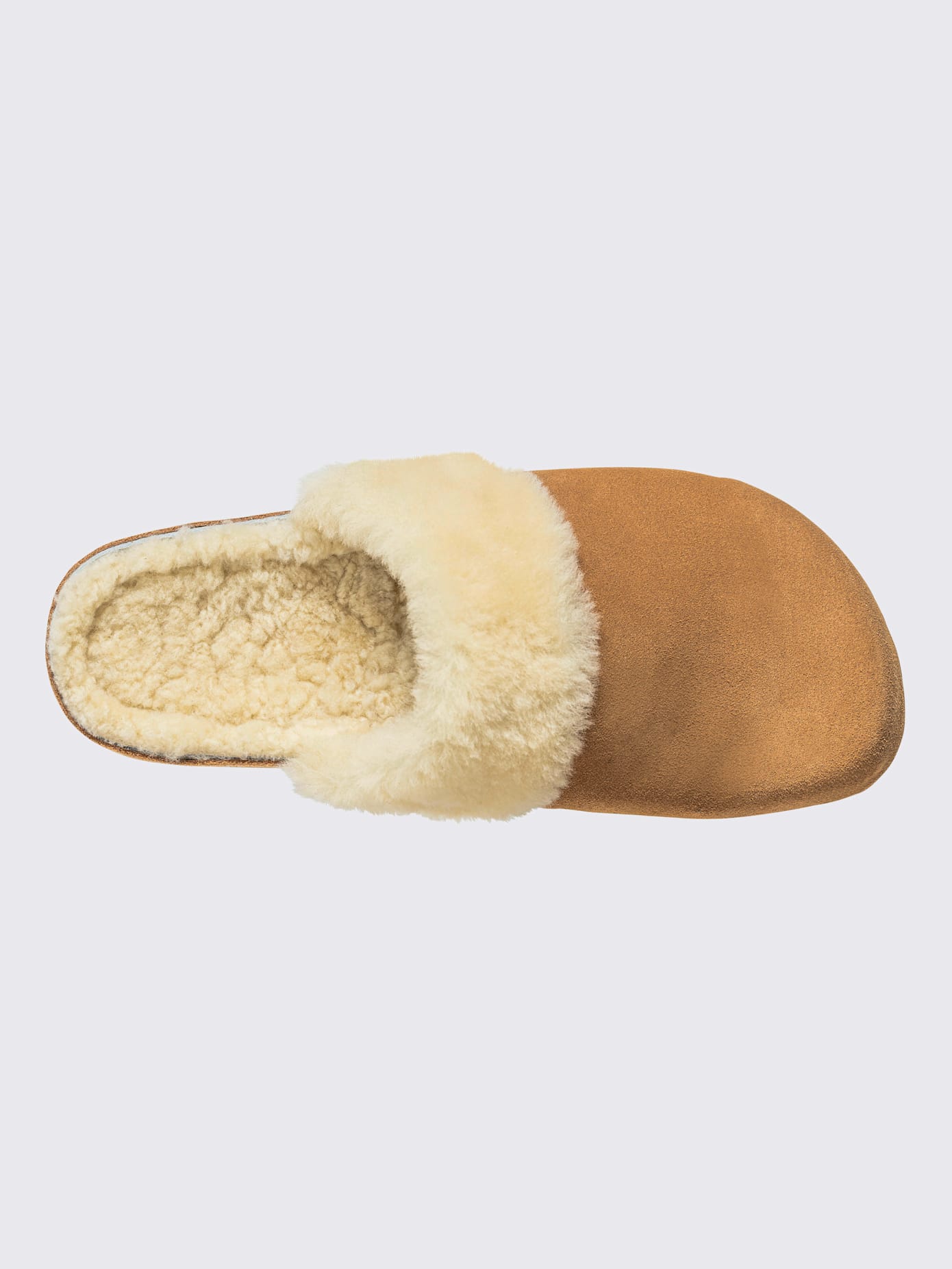 Chaussons cuir velours de vache.