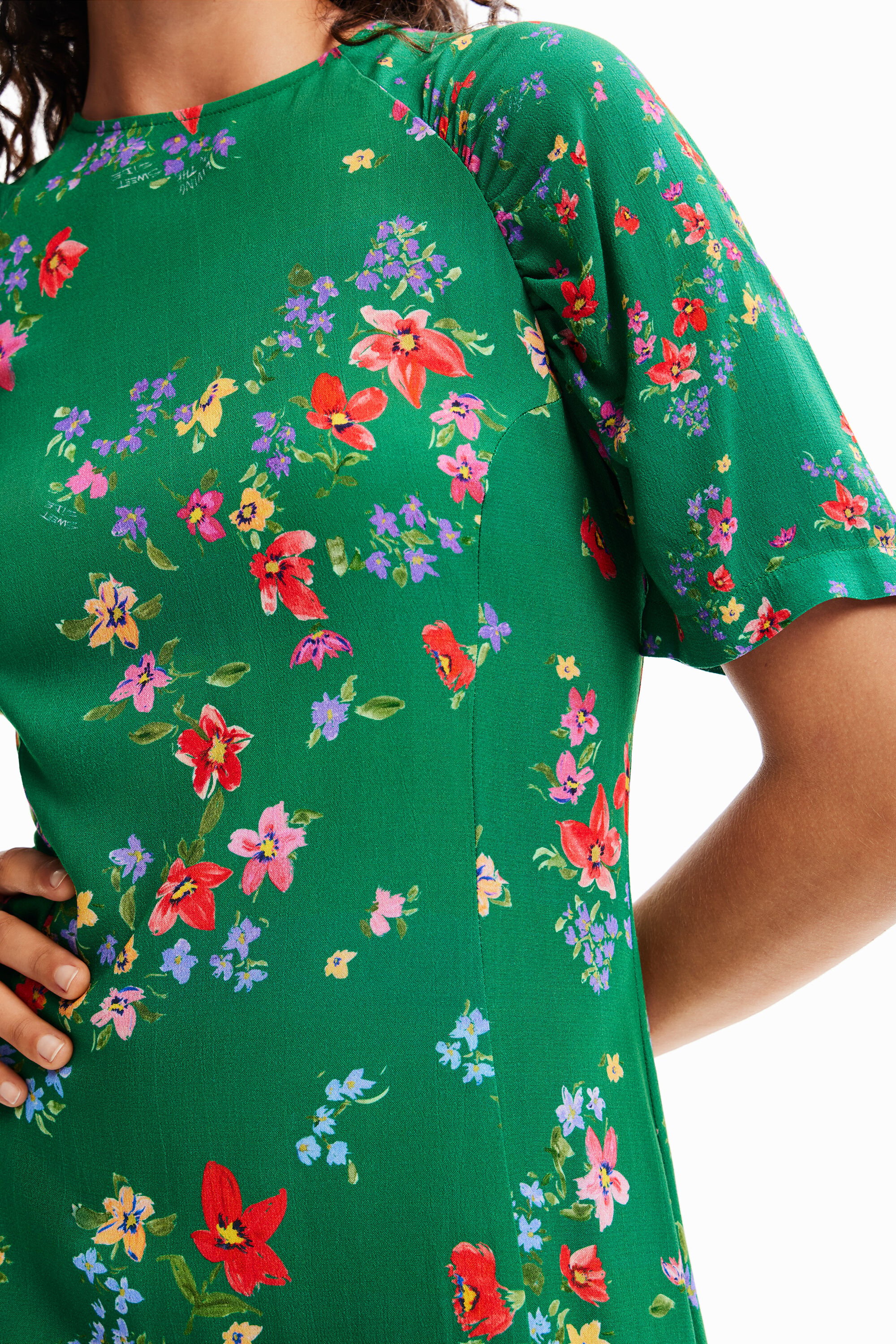 Robe courte fleurs