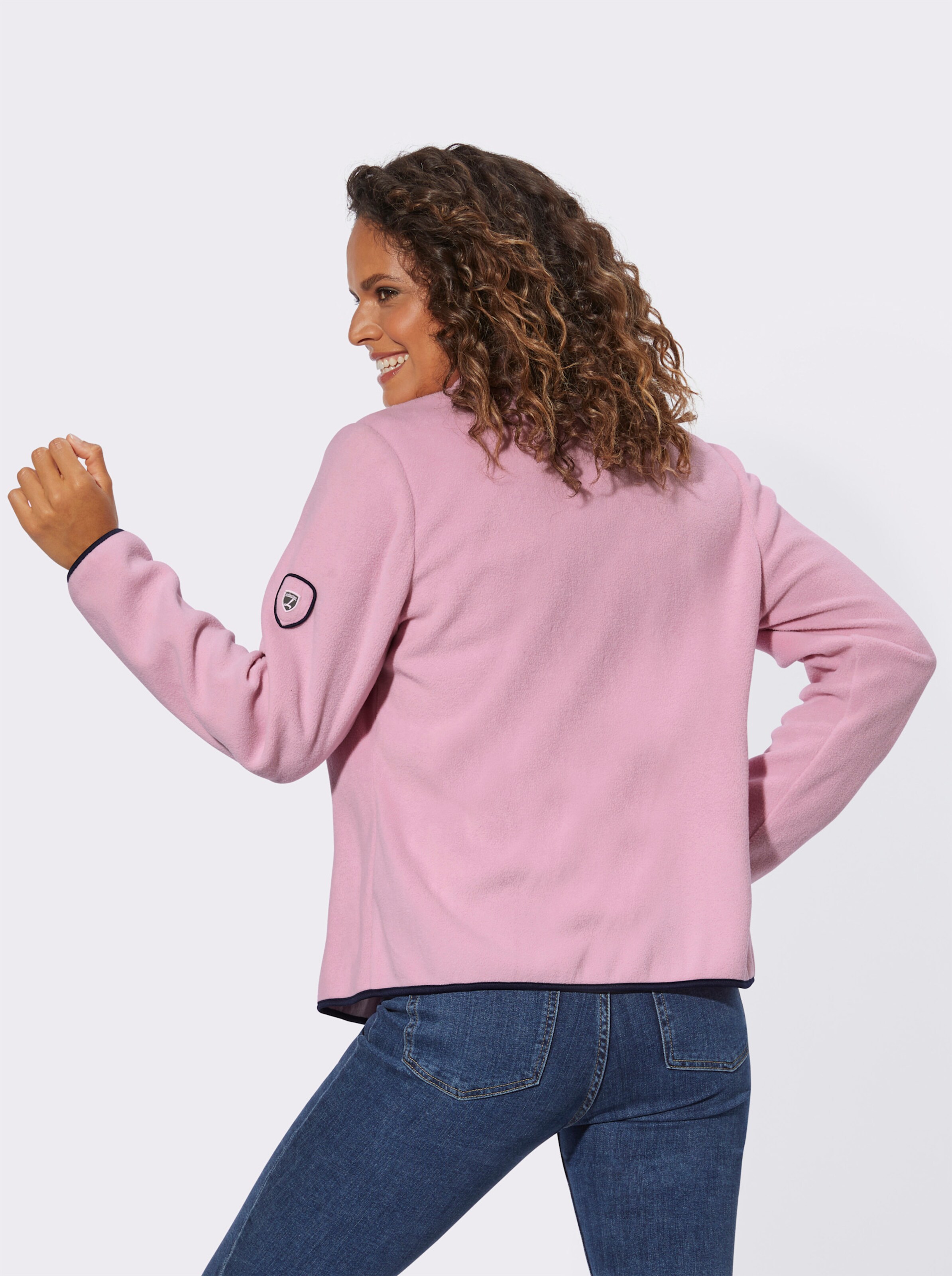 Fleecejacke mit Stickerei