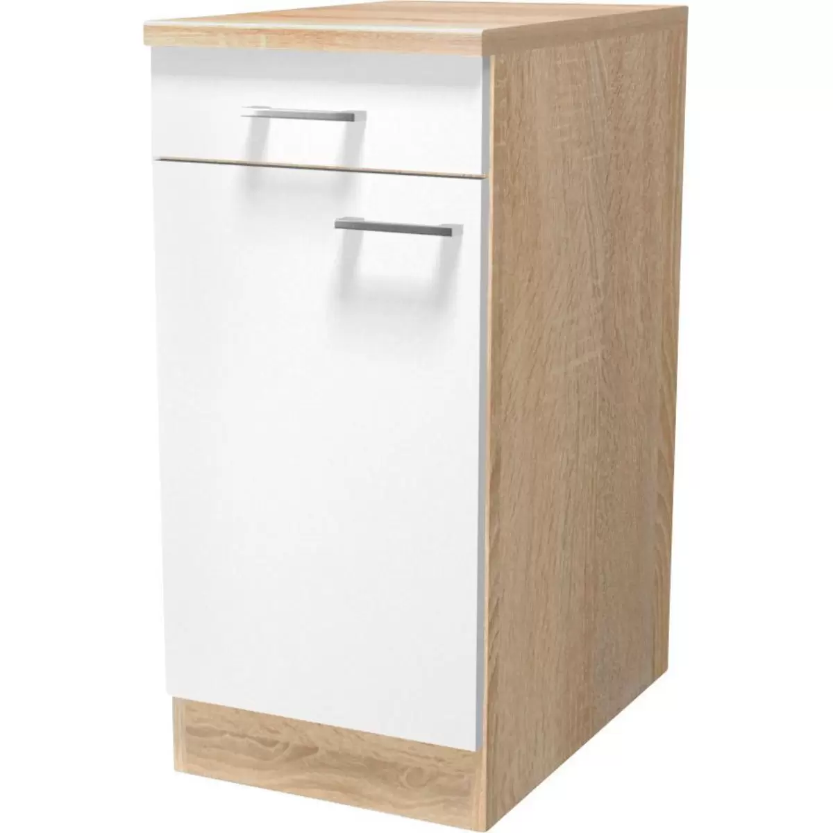 Küchenunterschrank Samoa US 40 weiss,Eiche