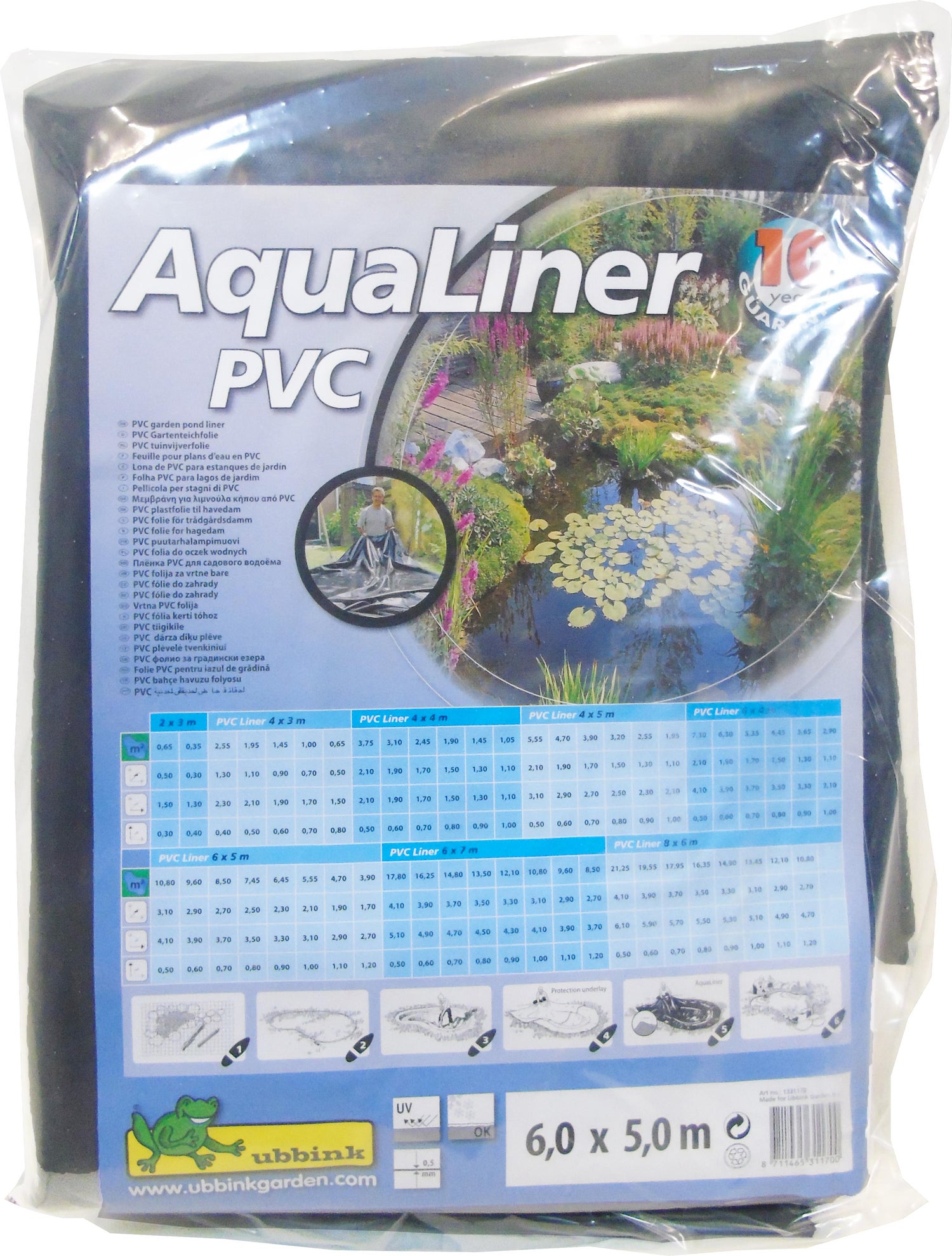 Ubbink vijverfolie AquaLiner 600 x 500 x 0,05 cm