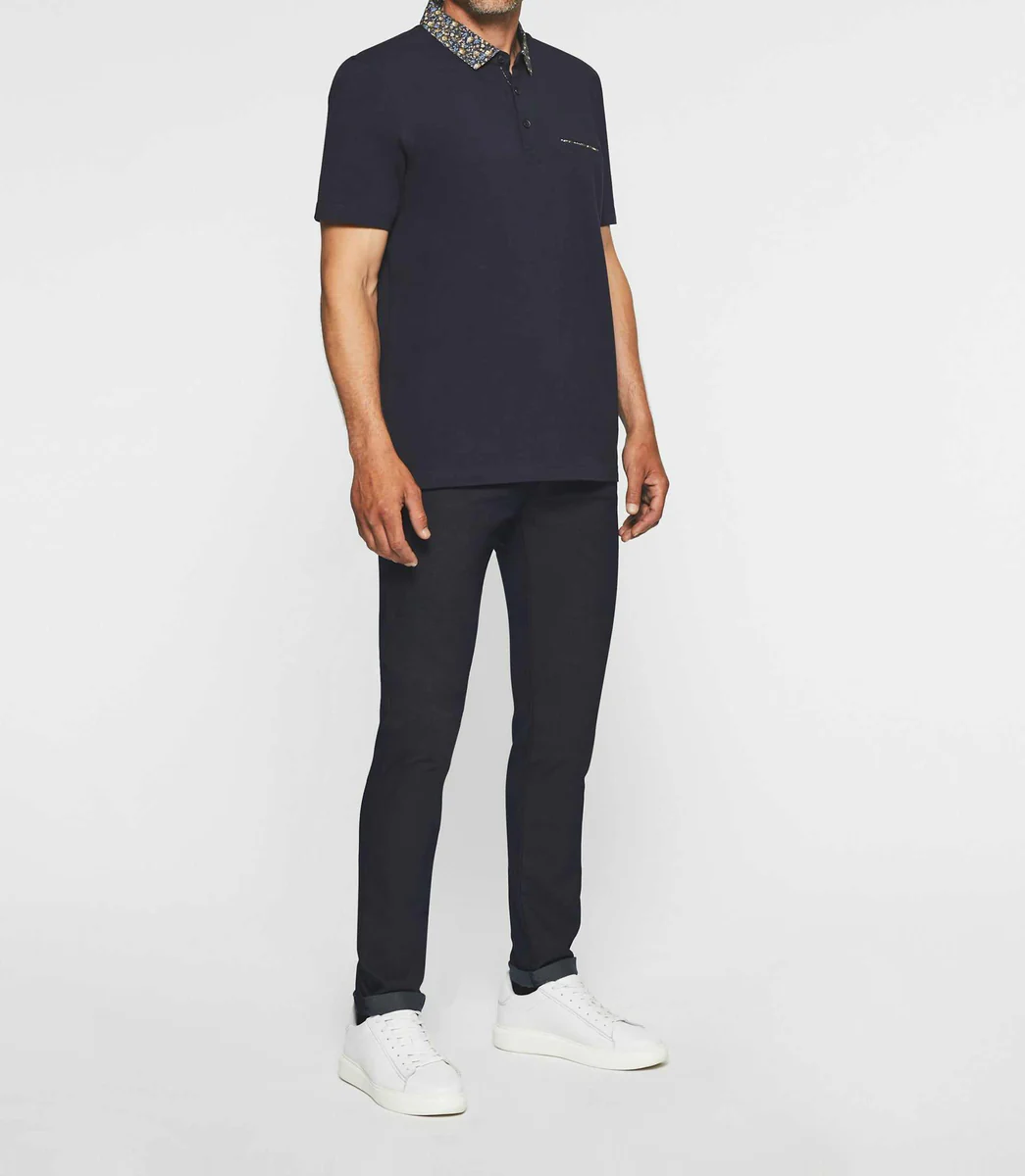 Polo manches courtes marine NARCISSE