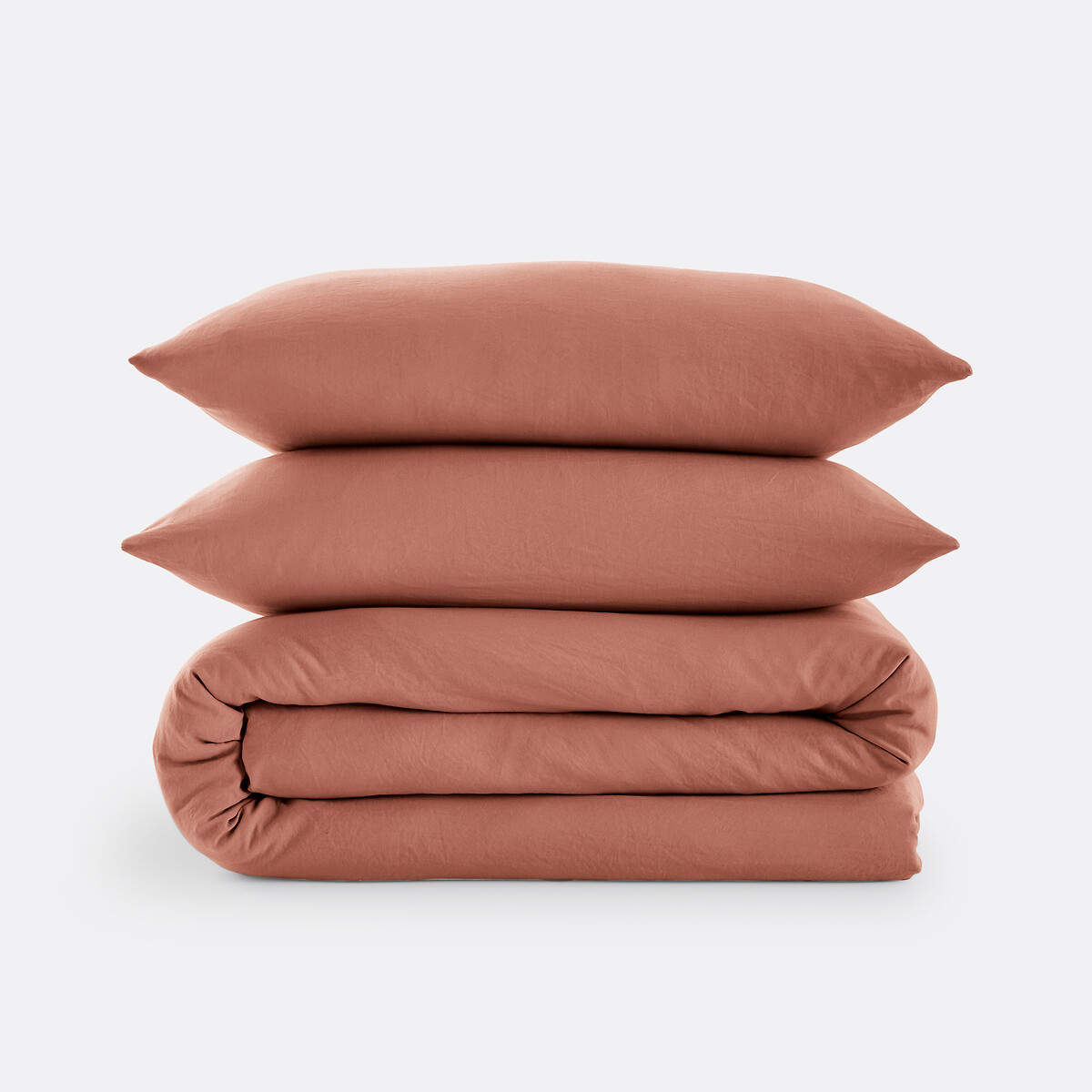LA REDOUTE INTERIEURS<br>Conjunto de cama em microfibra lavada e poliéster reciclado