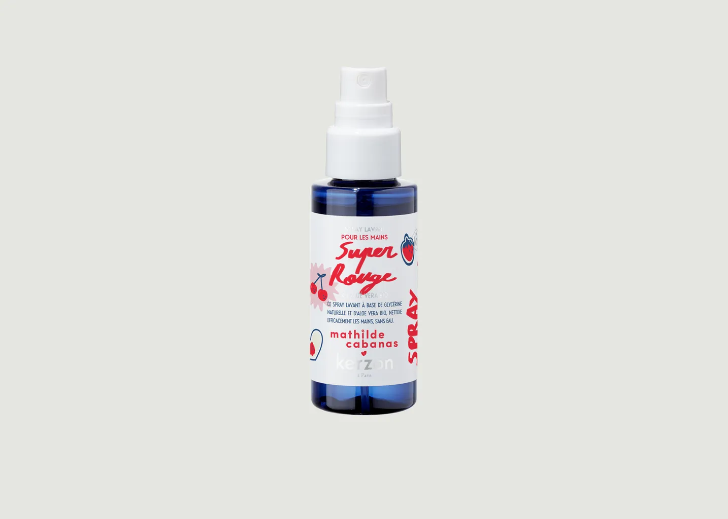 Spray lavant pour mains Cerise & Framboise ft Mathilde Cabanas 50ml Kerzon
