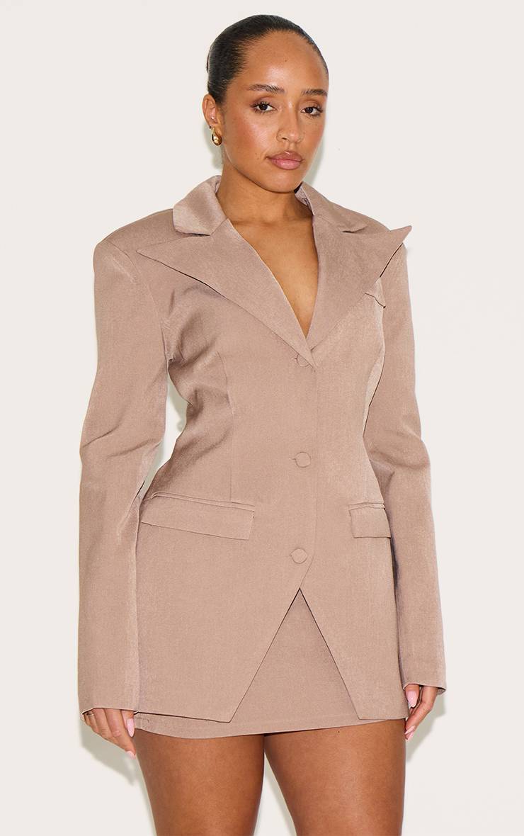 Moka Jupe Mini Co-ord Effet Lin Shape