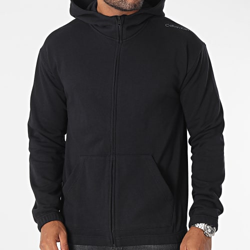 Sweat Zippé Capuche 3J401 Noir