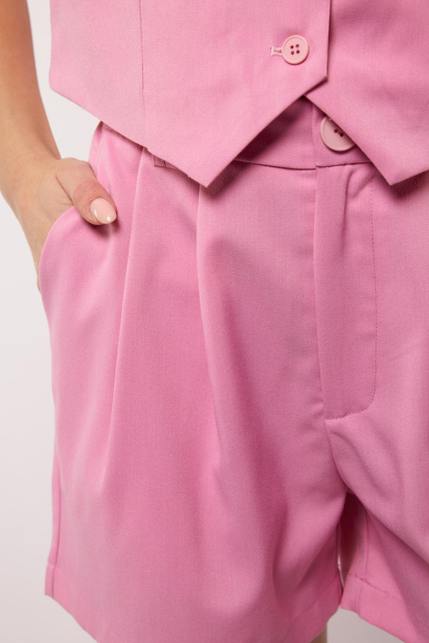 Fluresk roze dames korte broek