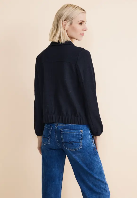 Struktur Shirtjacke - deep blue
