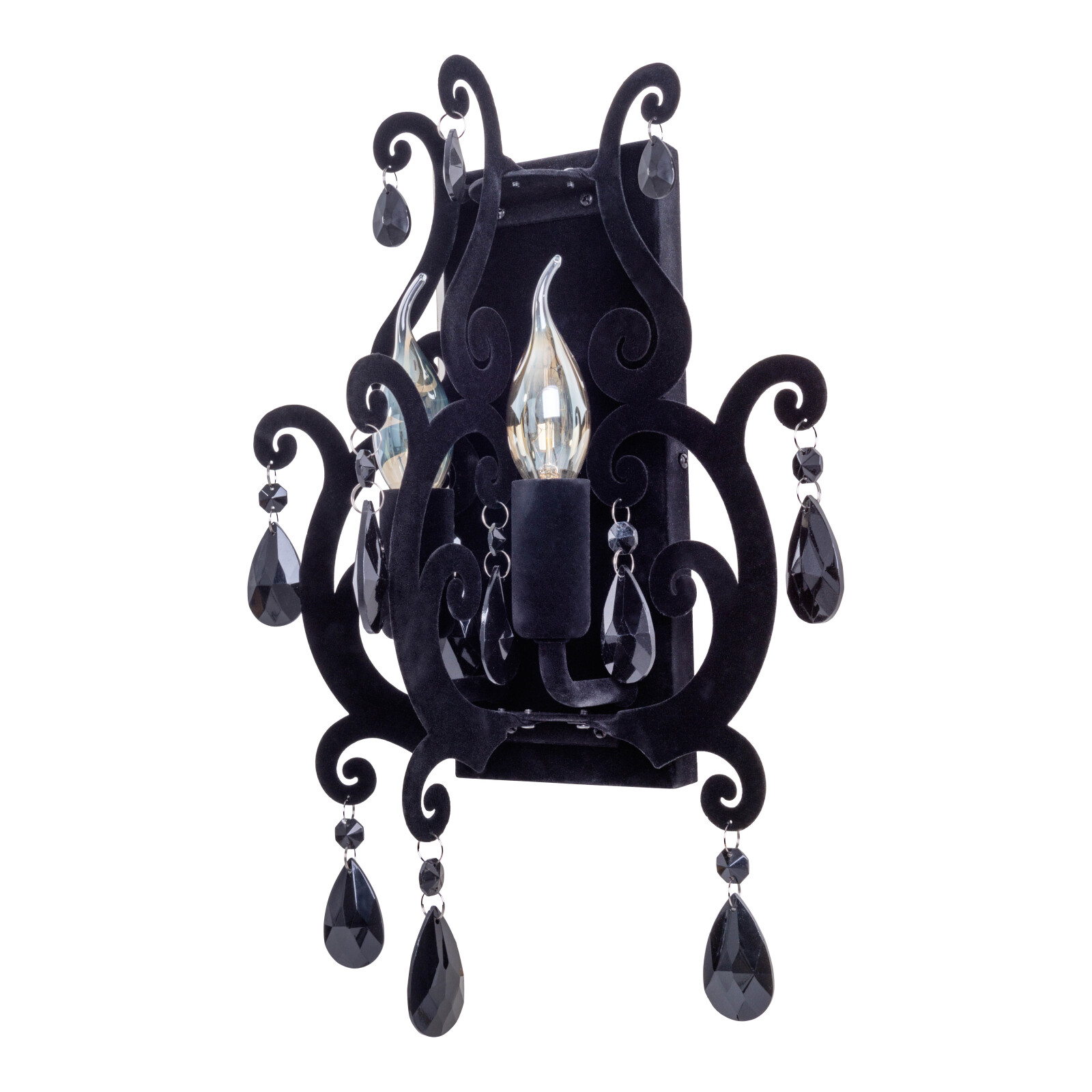 Wandleuchte BLACK VELVET - schwarz - 2-flammig