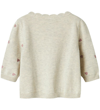 Name It Cardigan - Strick - NbfFisilly - Peyote Melange m. Herz