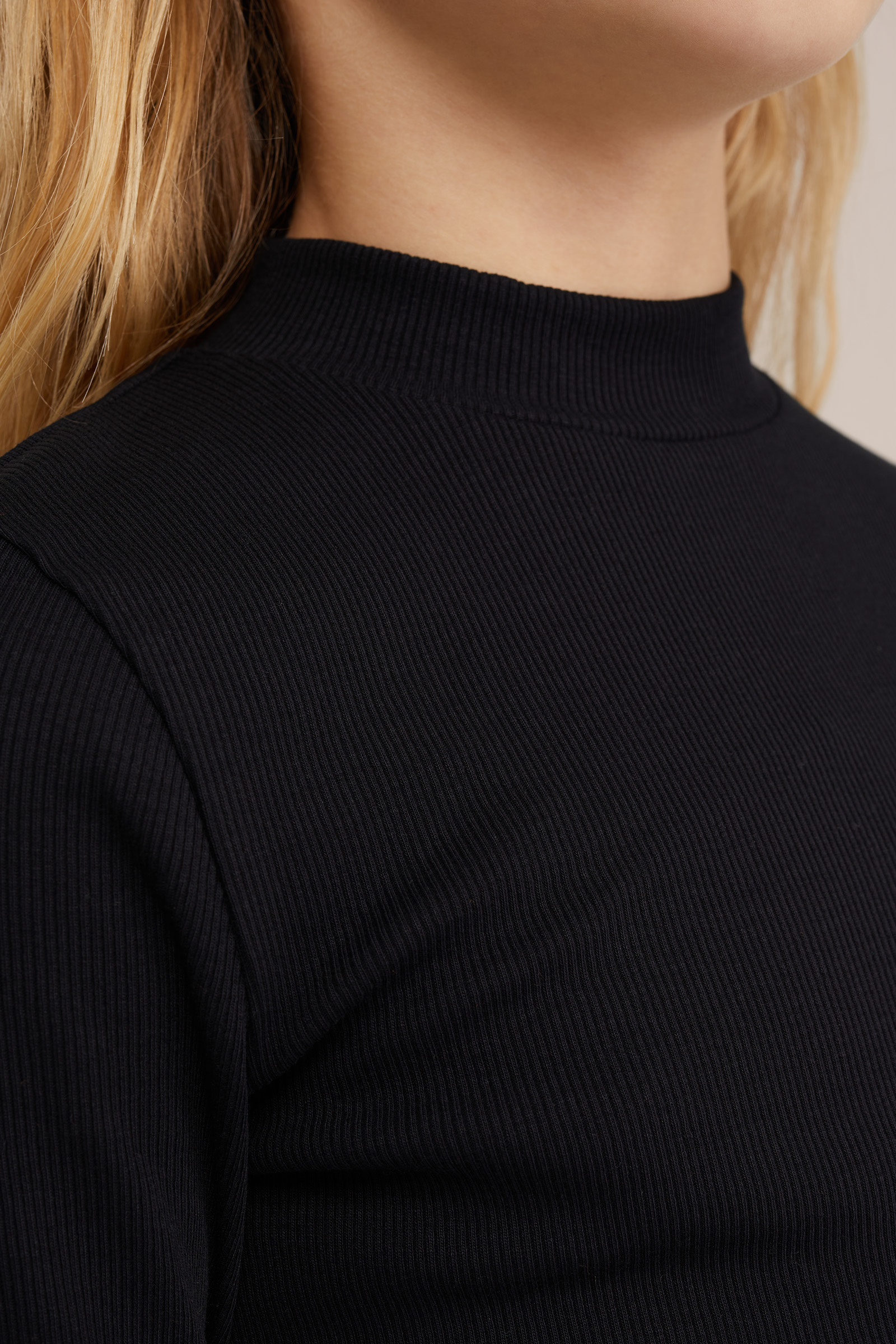 Meisjes geribd T-shirt WE Fashion Zwart
