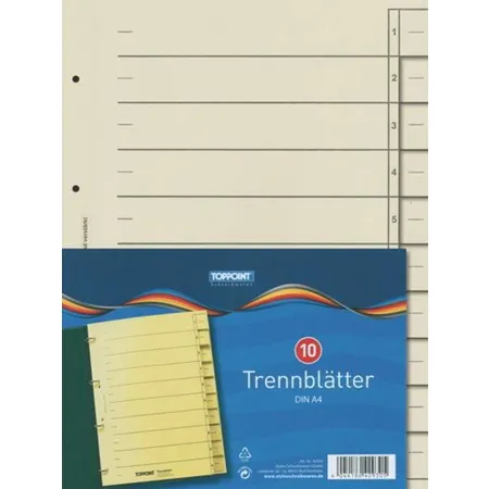 Stylex Trennblätter DIN A4 hellchamois, 100 Stück