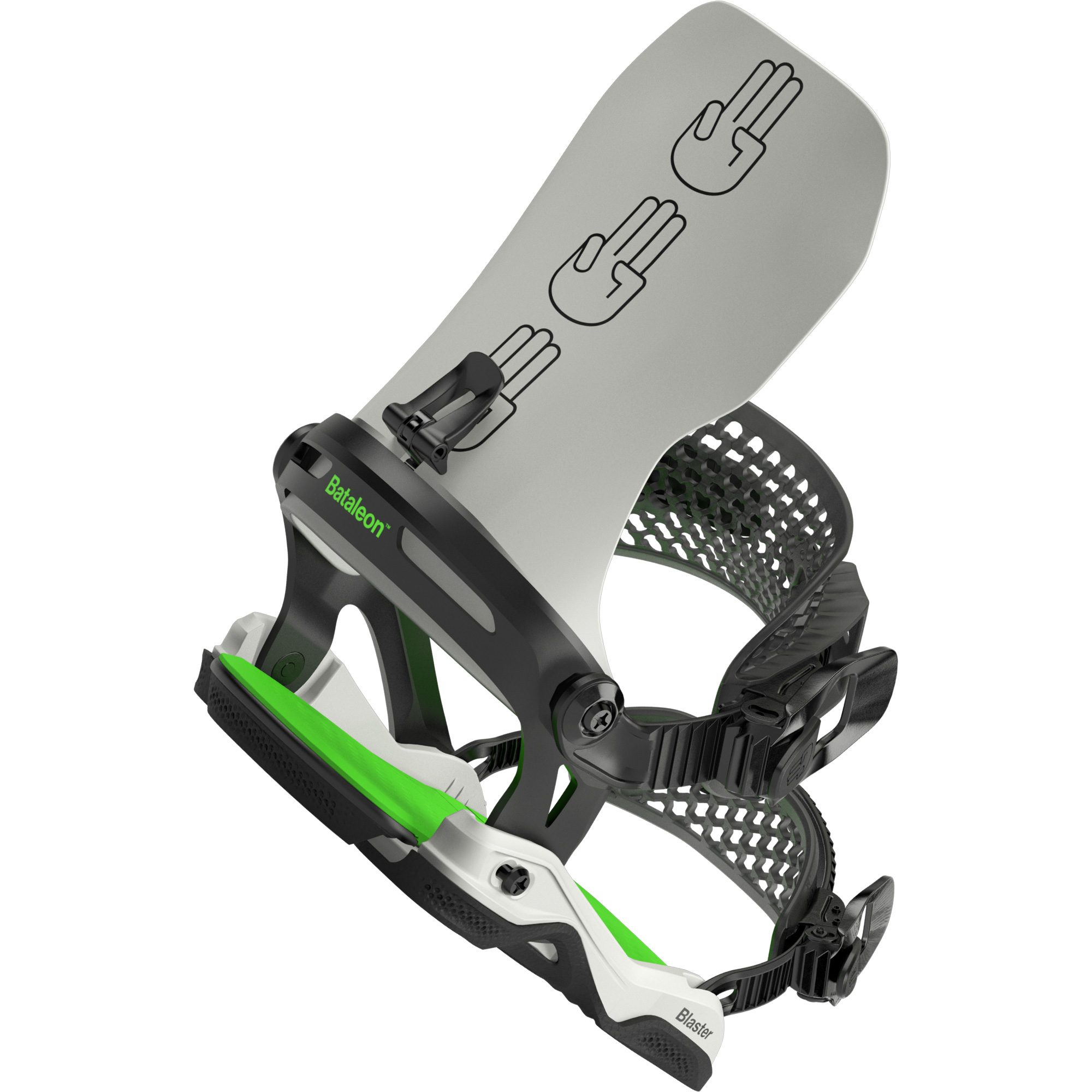 Bataleon Blaster AsymWrap 23/24 Snowboardbindung Herren glacier gray
