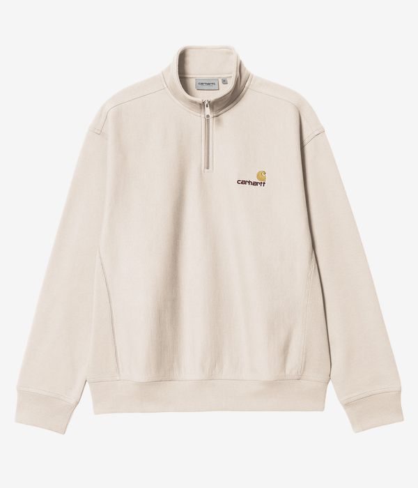 Carhartt WIP American Script Half Zip Sweatshirt (moonbeam)