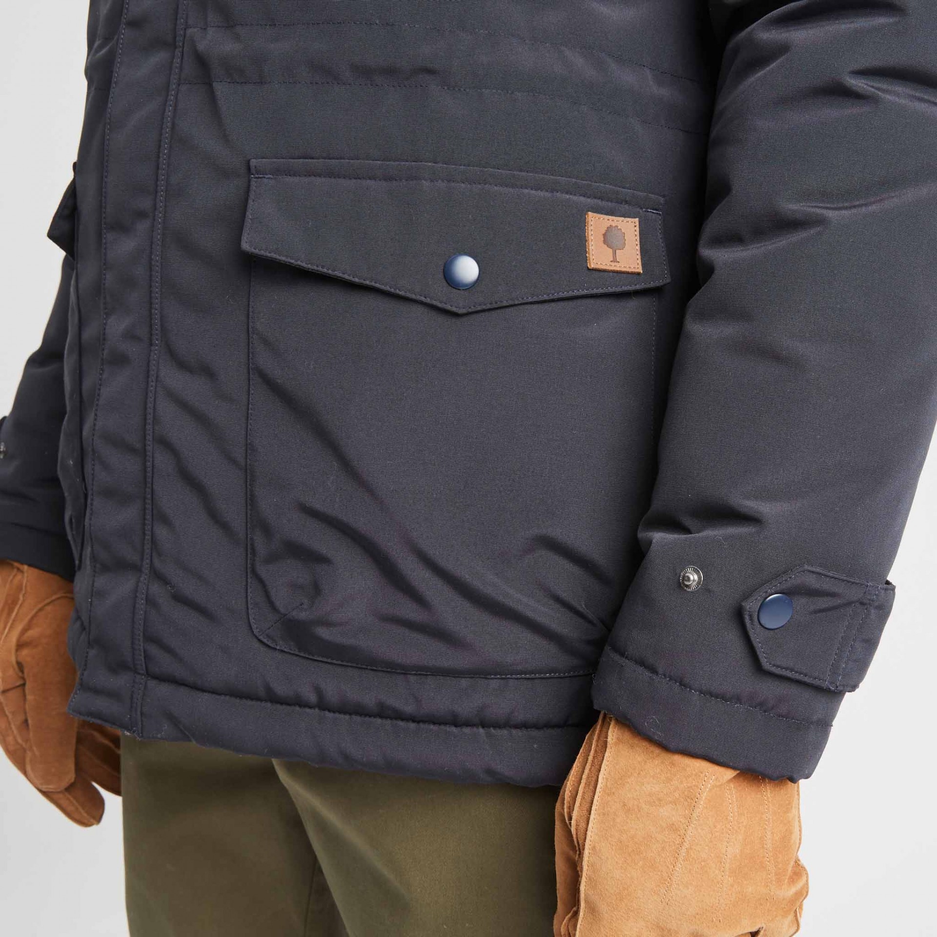 Parka bleu marine polyester recyclé - modèle Vernon