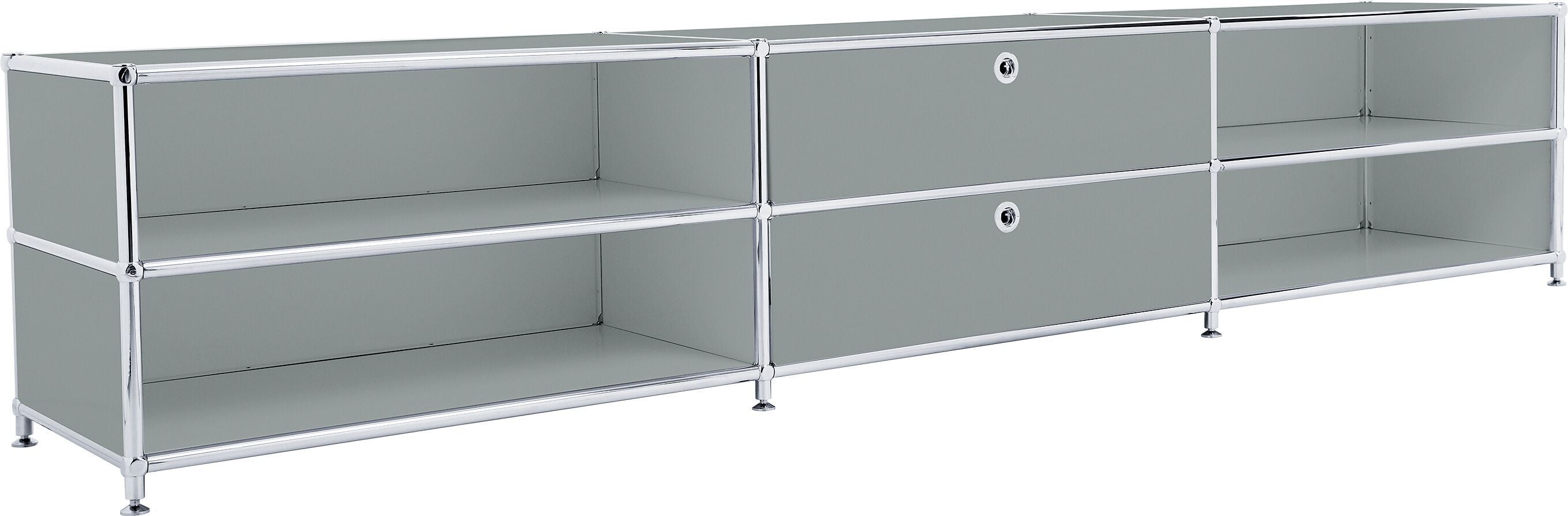 FLEXCUBE Lowboard - Grau / B: 227.0 cm x T: 40.0 cm x H: 44.5 cm