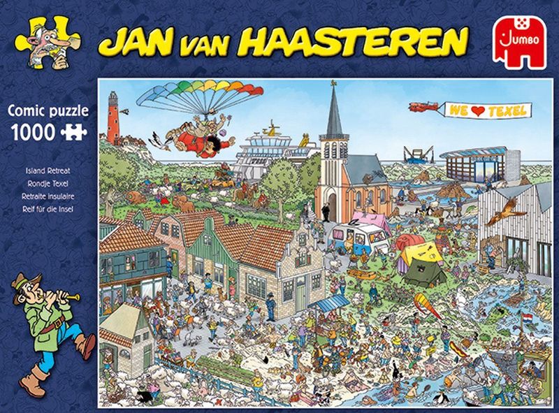 Jan Van Haasteren - Eilandretraite - Puzzel - 1000 Stukjes - Karton