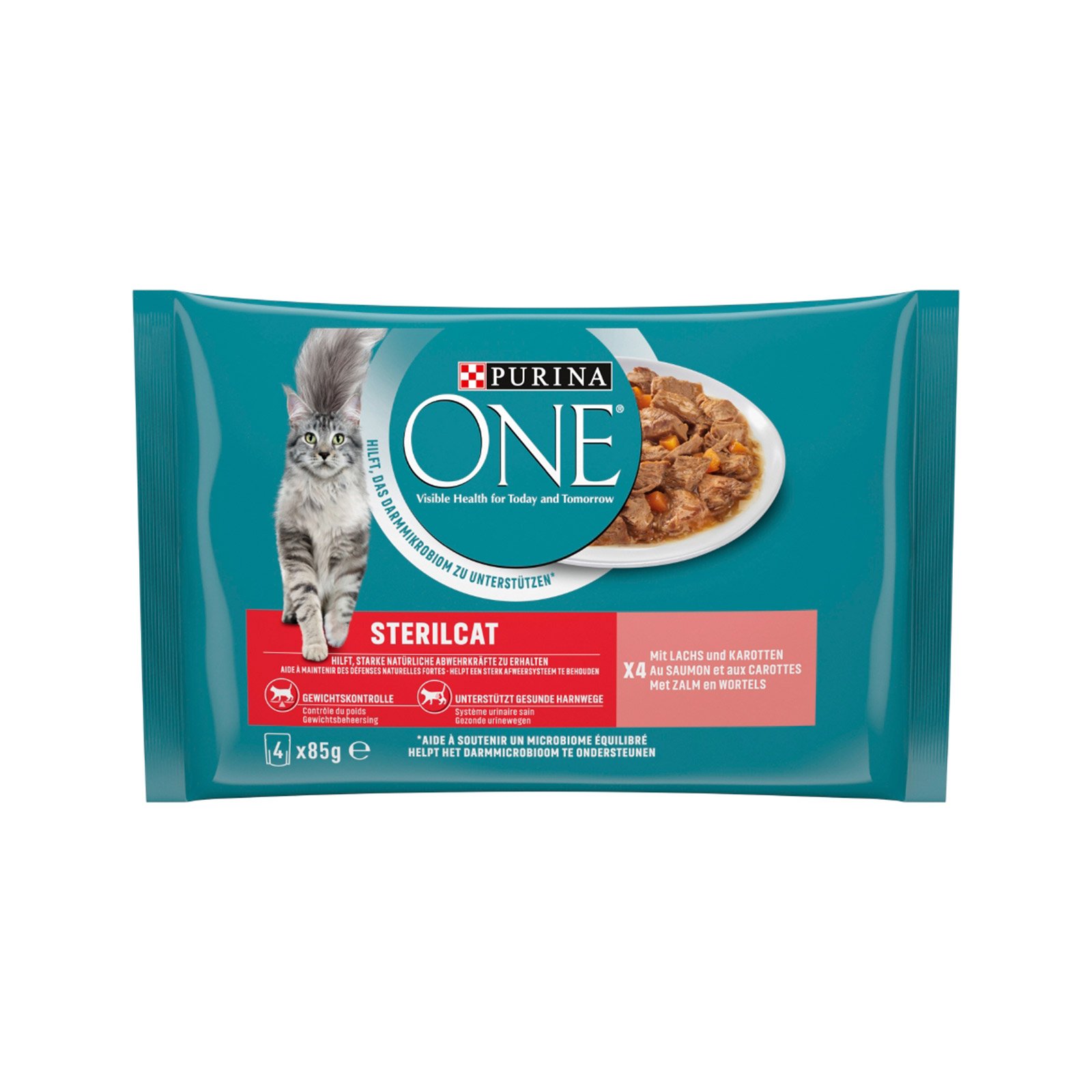Purina One Sterilcat Lachs & Karotten