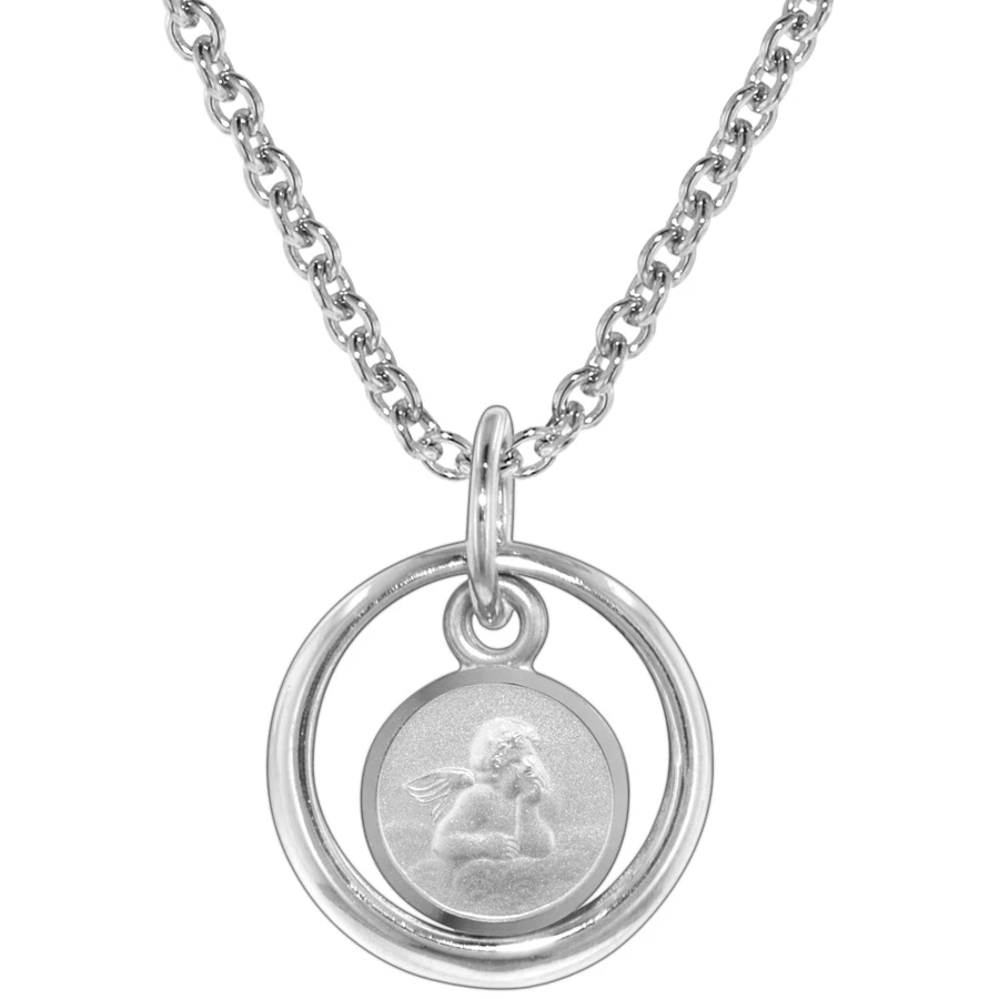 trendor Taufkette 925 Silber Taufring Mit Engel silver