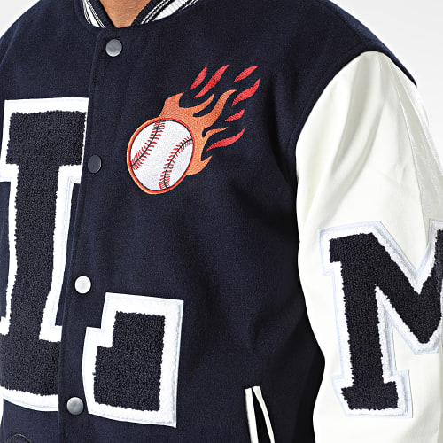 Veste Teddy Bleu Marine