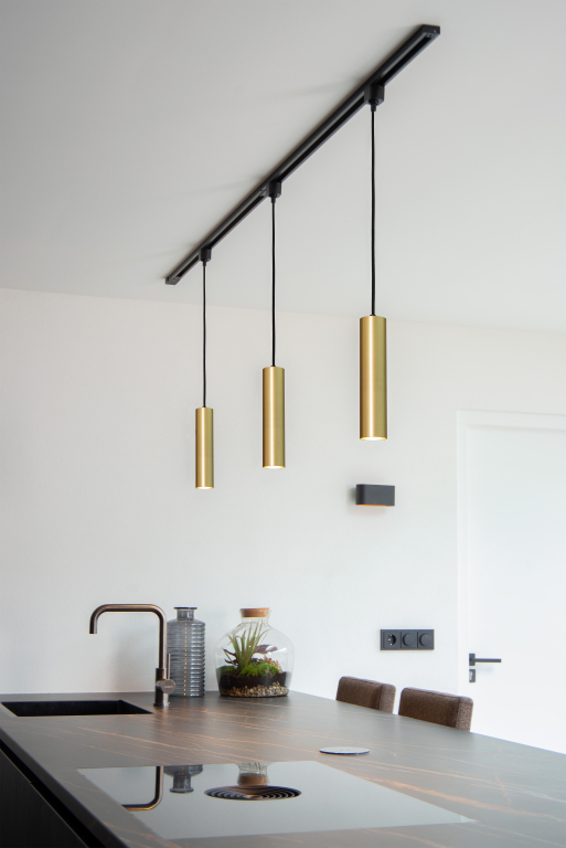 Lucide Track Floris 1-fase hanglamp goud/messing