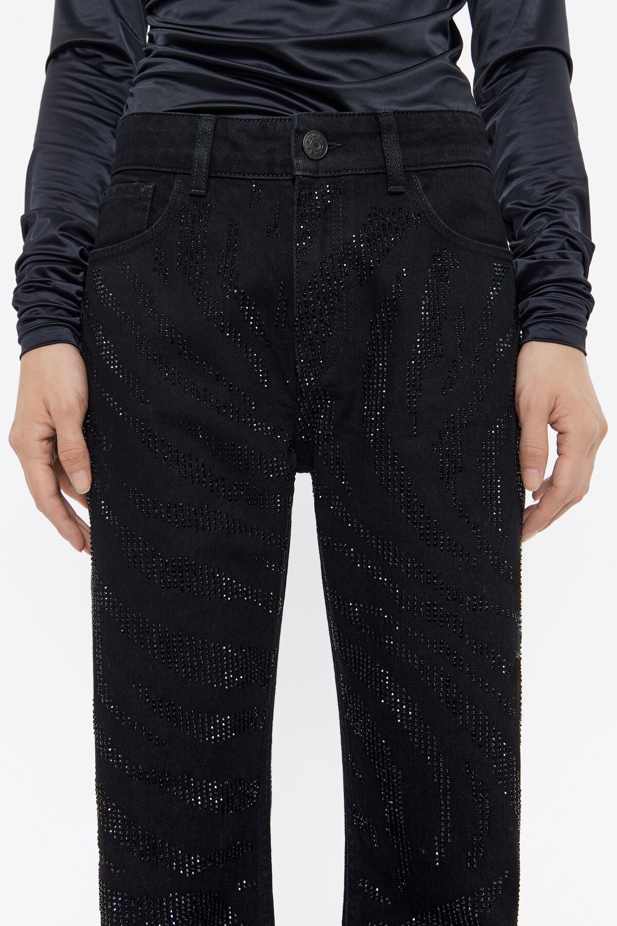 CALÇA CURTA RETA - Jeans Preto Stone