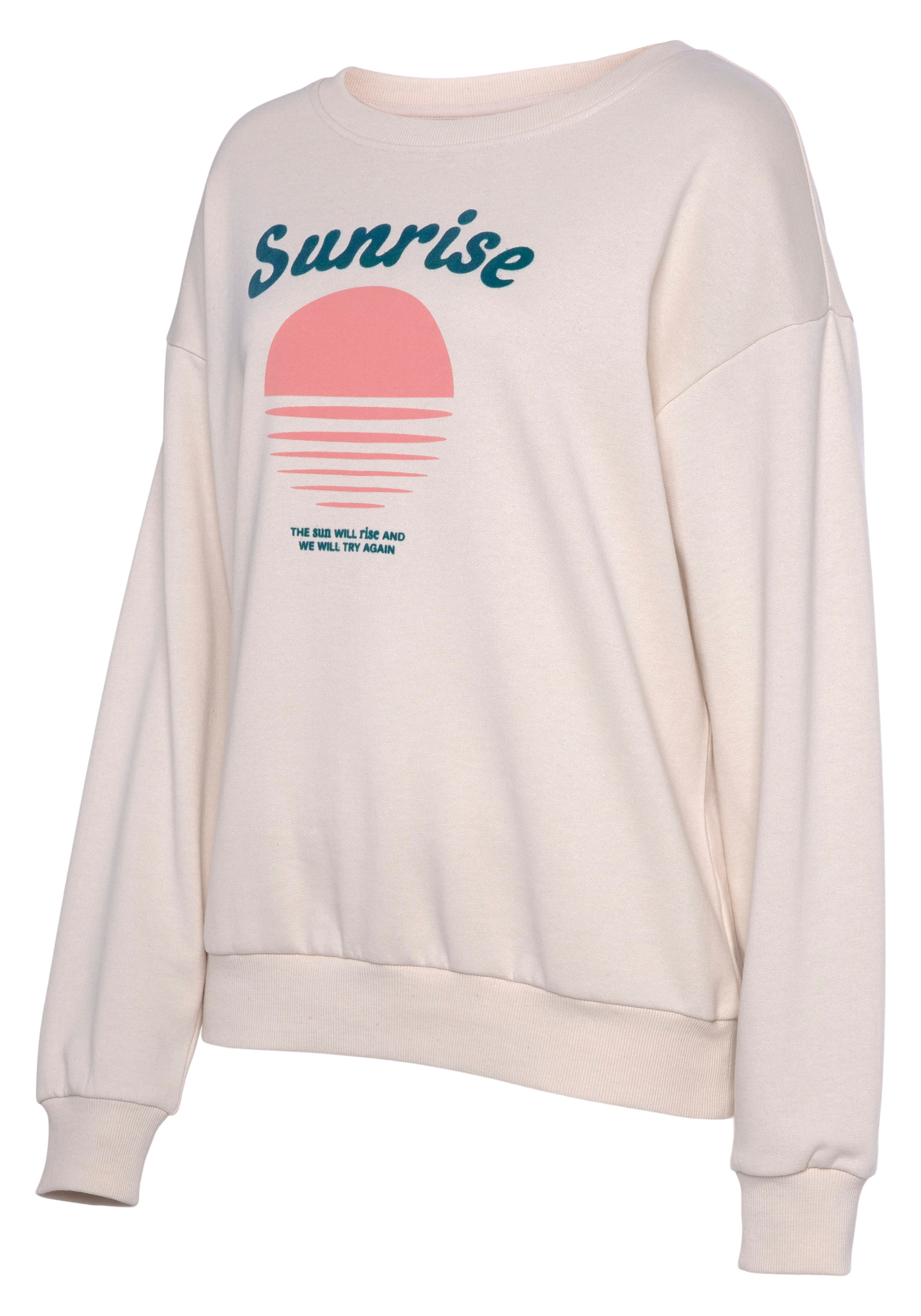 Vivance Sweater , mit schönem Frontprint, Loungewear