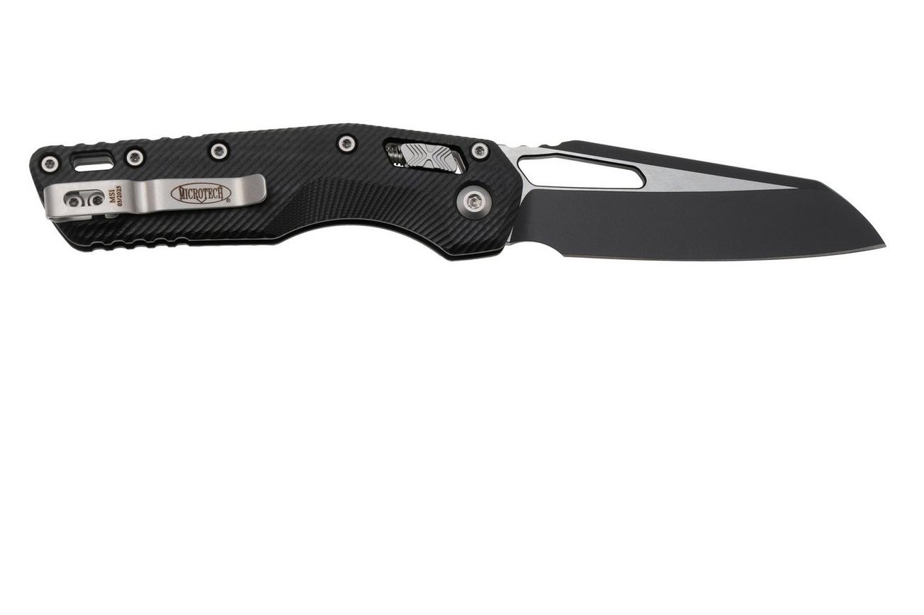 Microtech MSI Standard Issue 210-1FLGTBK, Two Tone Black M390MK, Fluted Black G10 zakmes