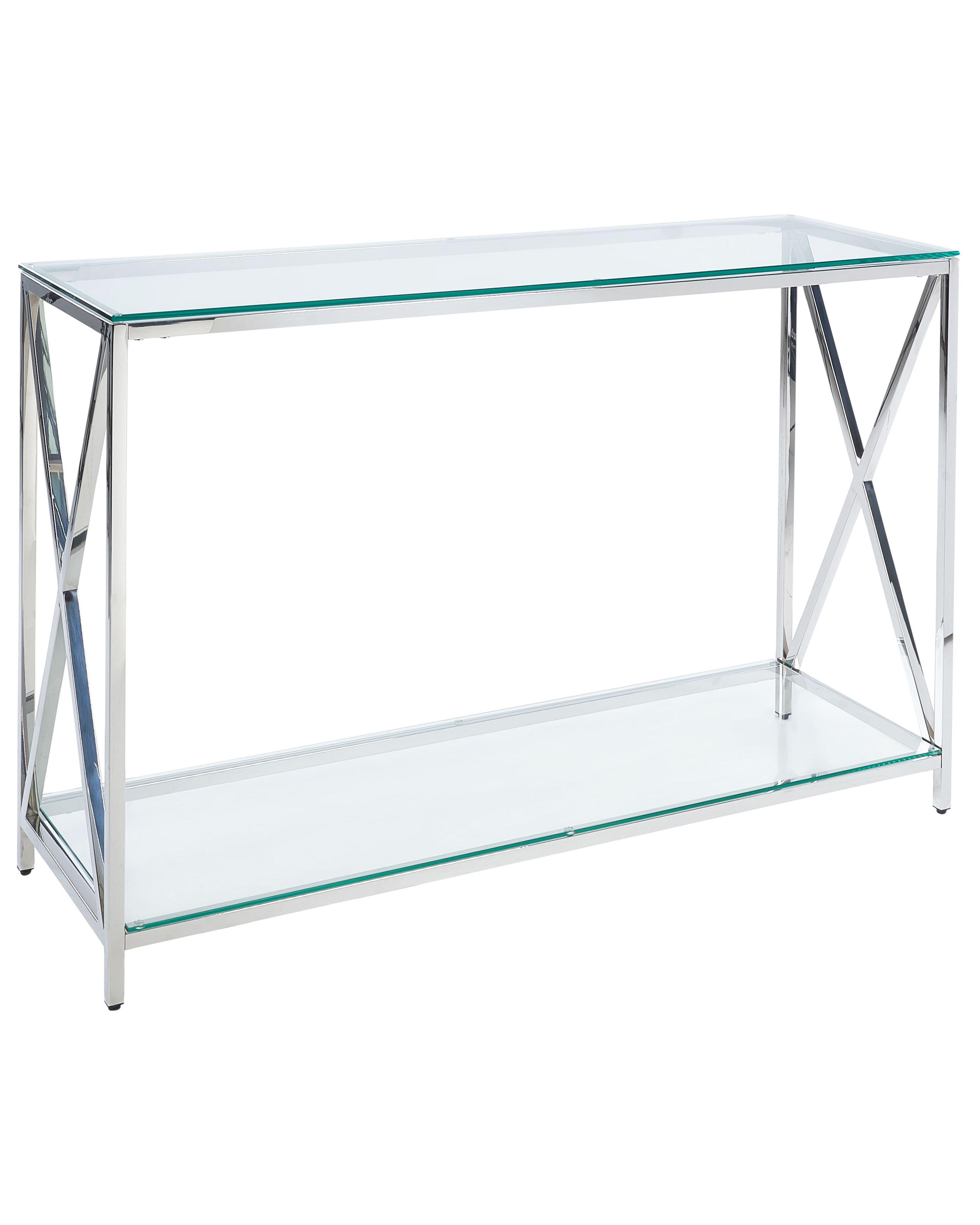Sidetable AUDET Veiligheidsglas Zilver