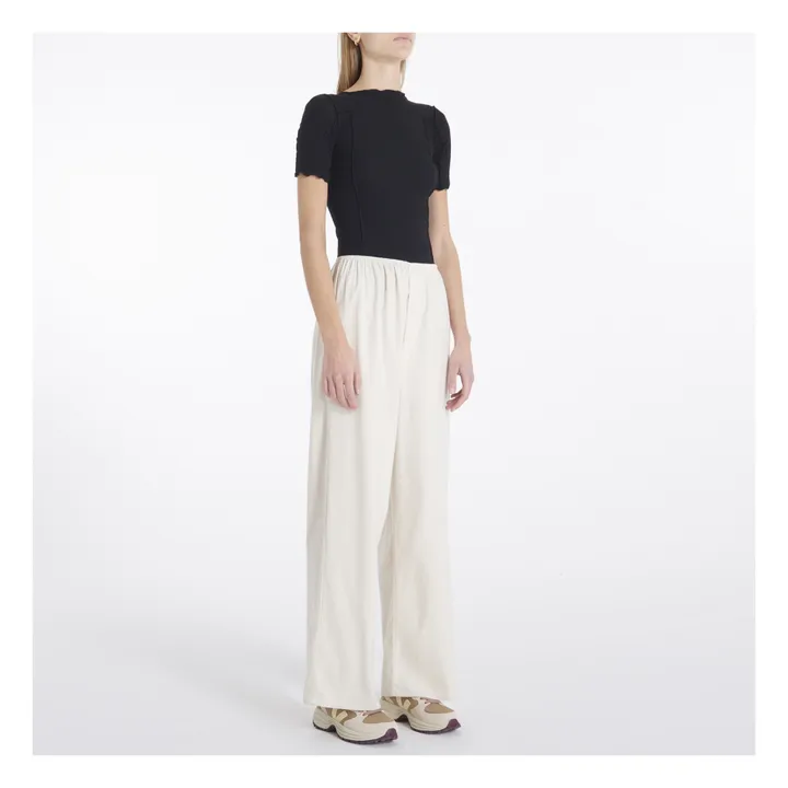 Baserange Pantalon Stoa Soie Sauvage | Ecru