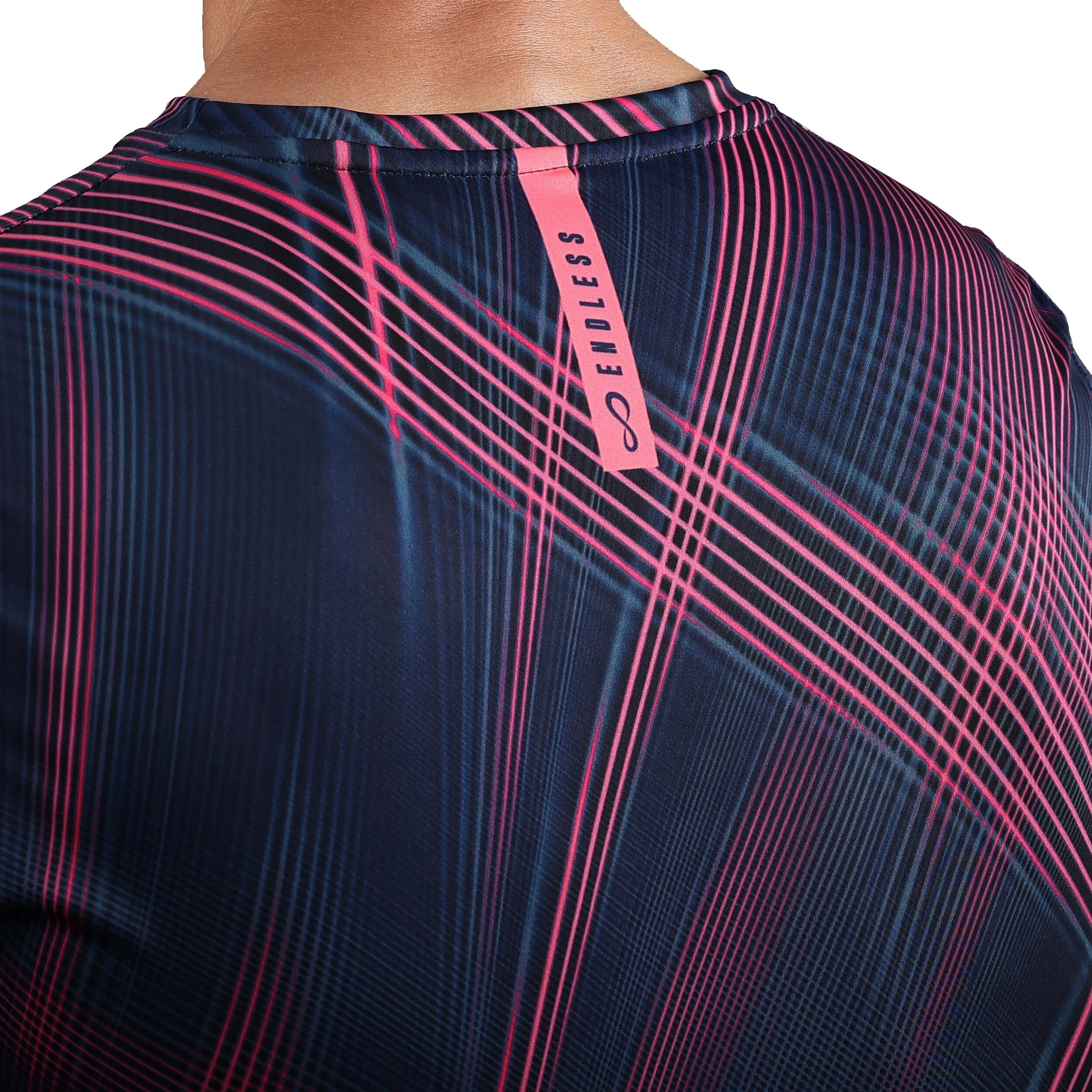Endless Ace Orbital T-shirt Hommes - Bleu , Corail