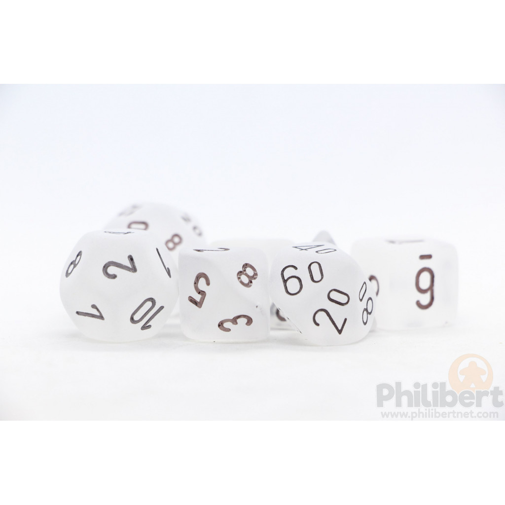 Set de 7 Dés JDR Chessex : Frosted
