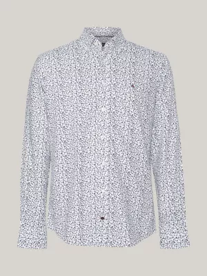 Camisa Oxford Floral de Corte Regular