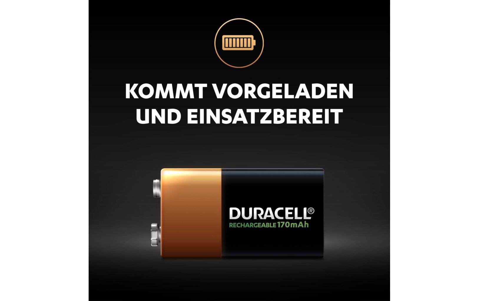 Akku Recharge NiMH 9V E-Block 170 mAh, 1 Stück9 V Akku, 1 Stück