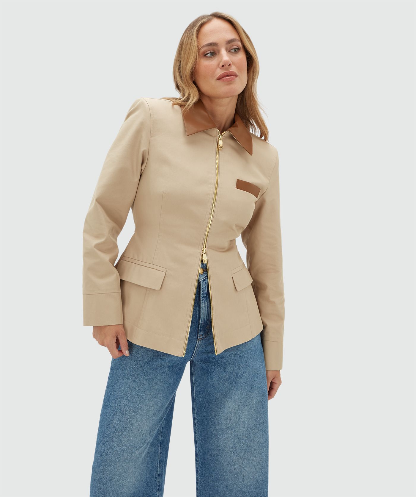 JV-TROY fitted jacket - beige