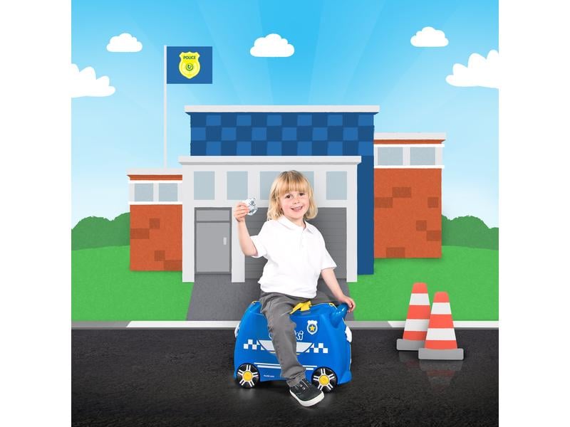 Trunki Reisetrolley Polizei Blau Reisekoffer für Kinder