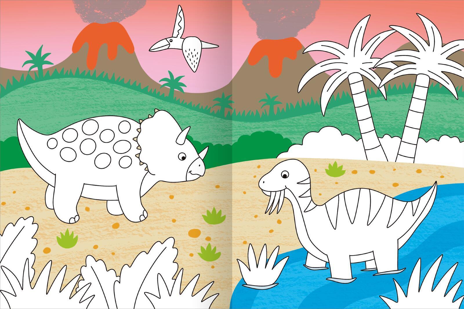 Mein großes buntes Malbuch - Dinosaurier