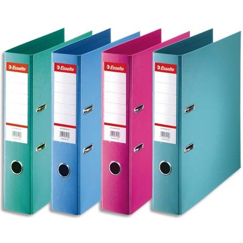 Classeur à levier cartonné Esselte Standard A4 - Dos 7,5 cm couleurs assorties mode